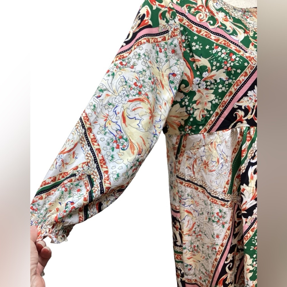 Umgee Empire waist boho tunic/dress Mulit Color Size Small. - Picture 9 of 11